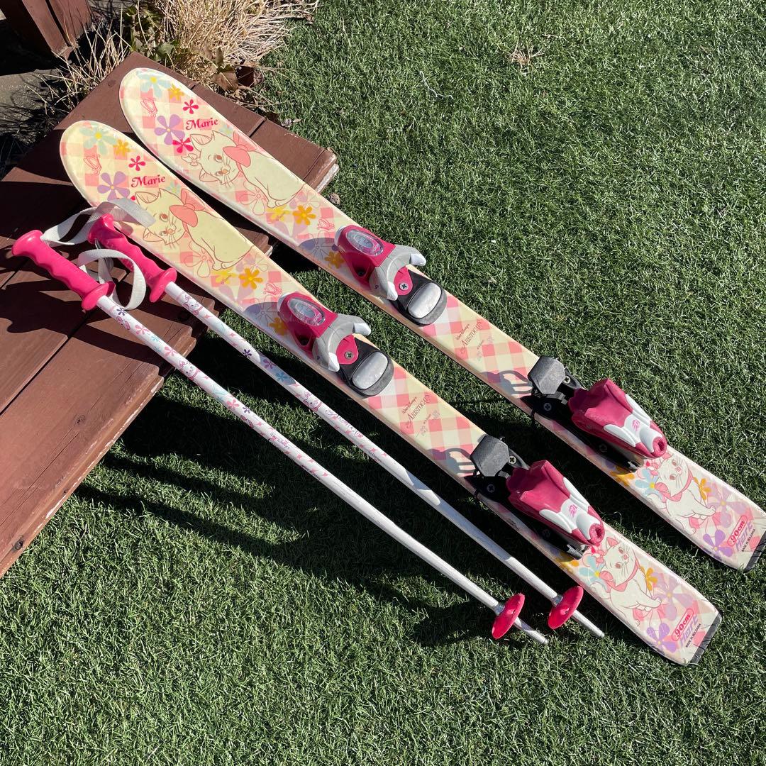 子供用ピンク花柄スキーセット