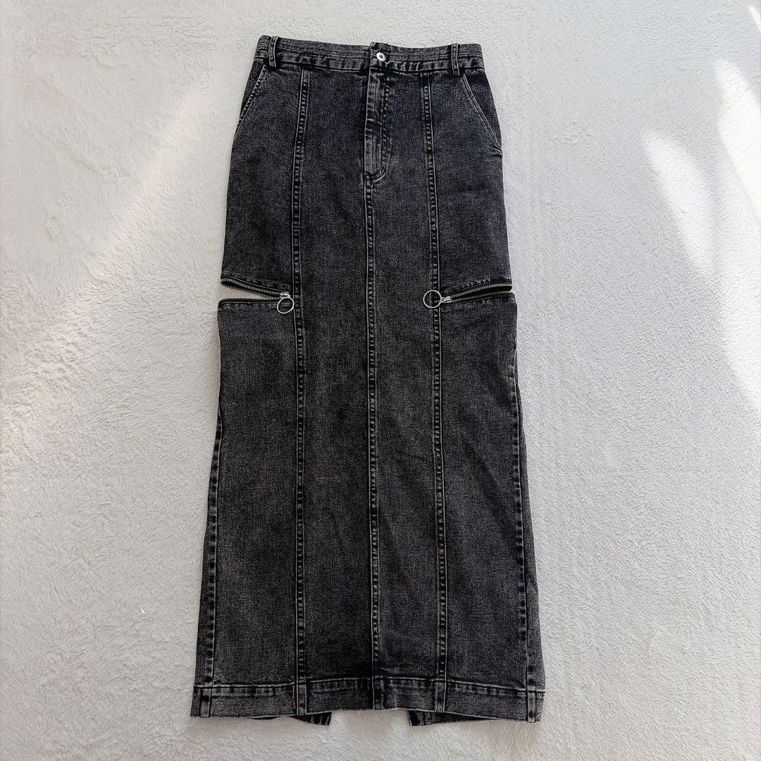 【メゾンスペシャル】 Side Zip Tight Denim Skirt 38