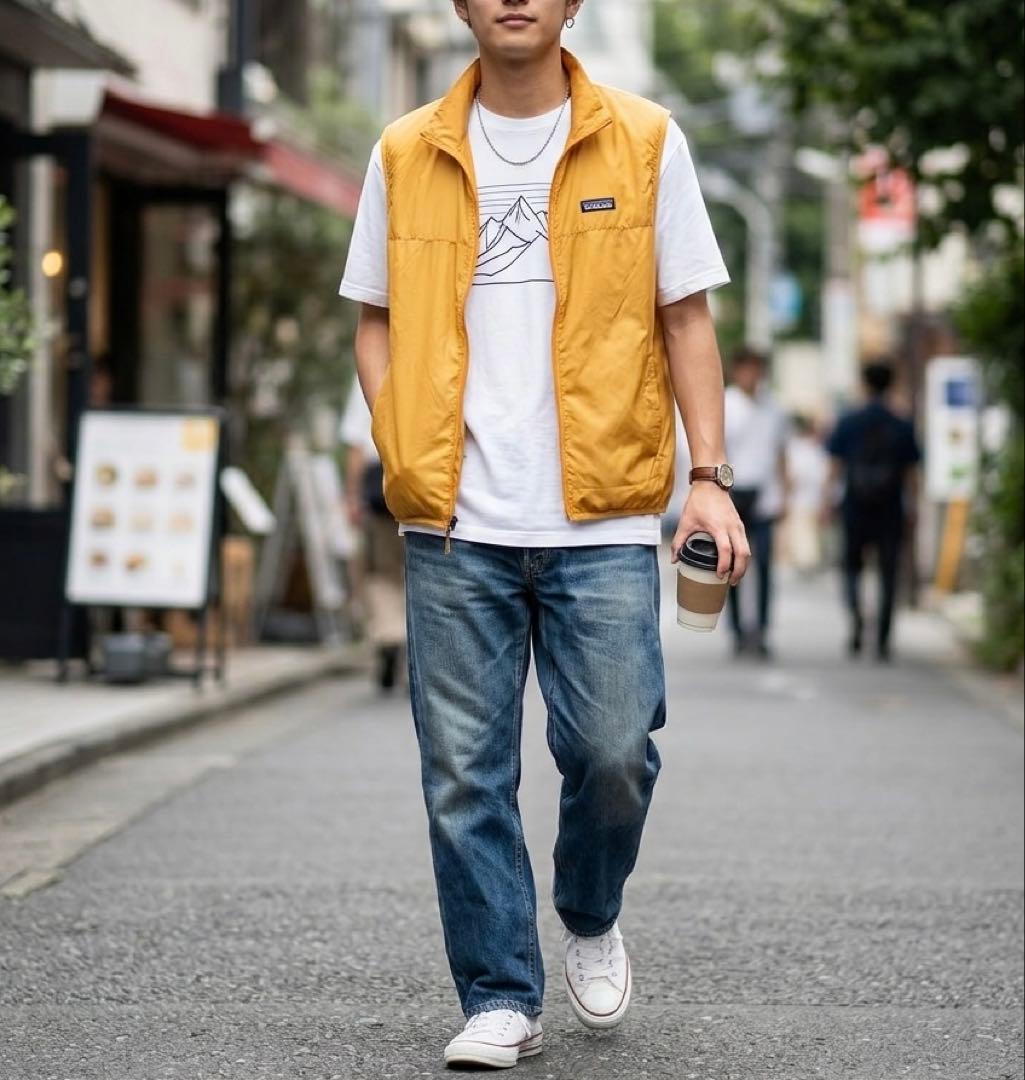 patagonia パタゴニア イエロー メンズ ナイロンベスト L