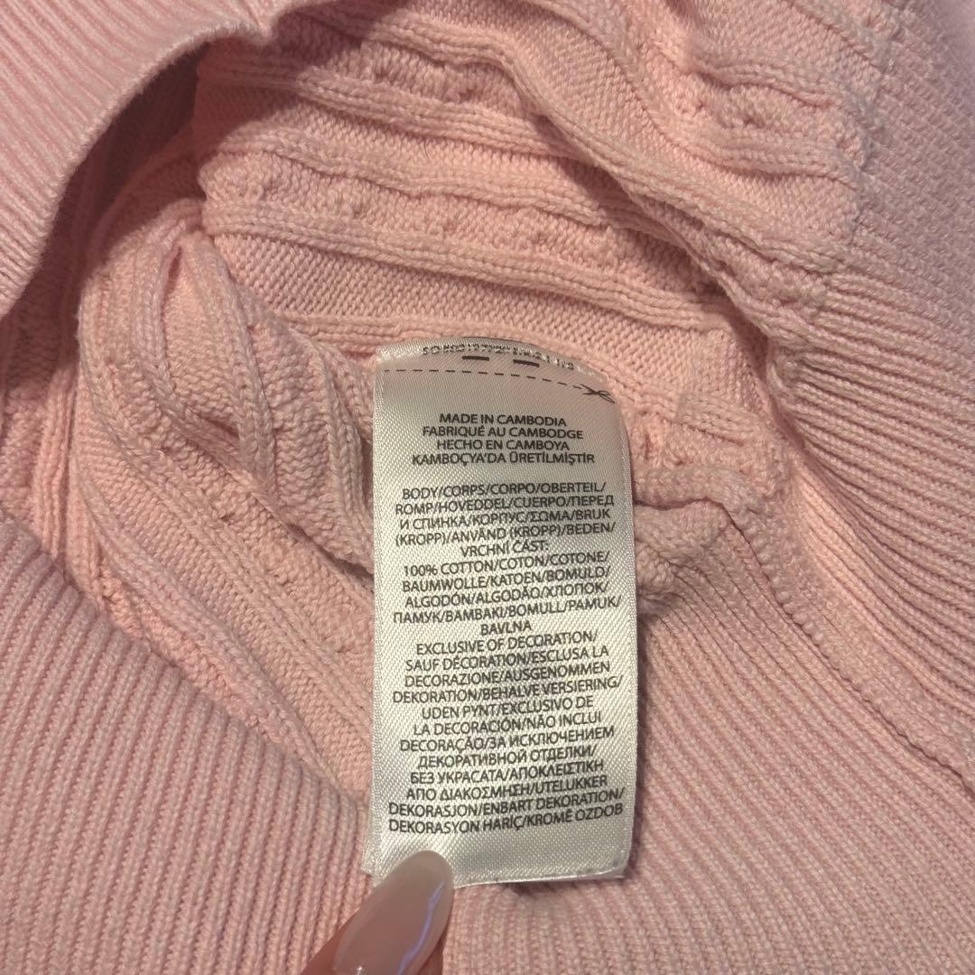 春色♡ Polo Ralph Lauren ケーブルカーディガン　ライトピンク