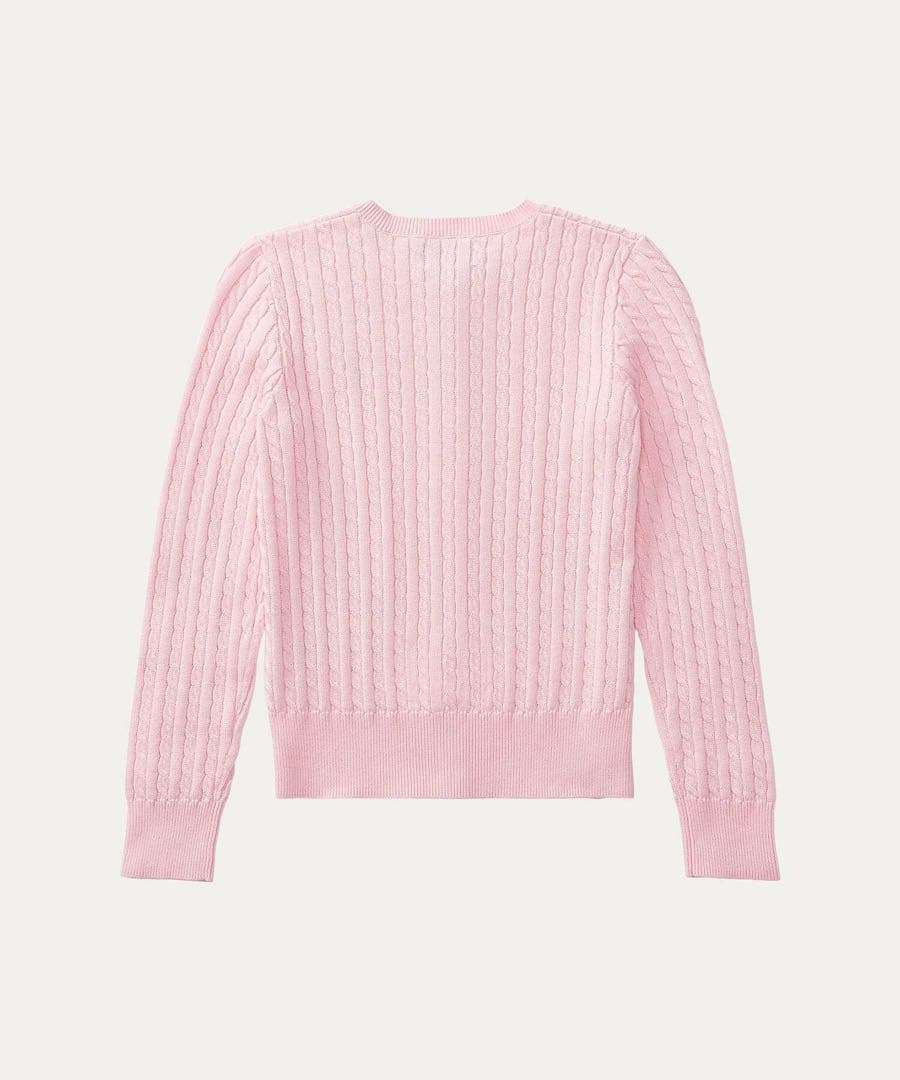 春色♡ Polo Ralph Lauren ケーブルカーディガン　ライトピンク