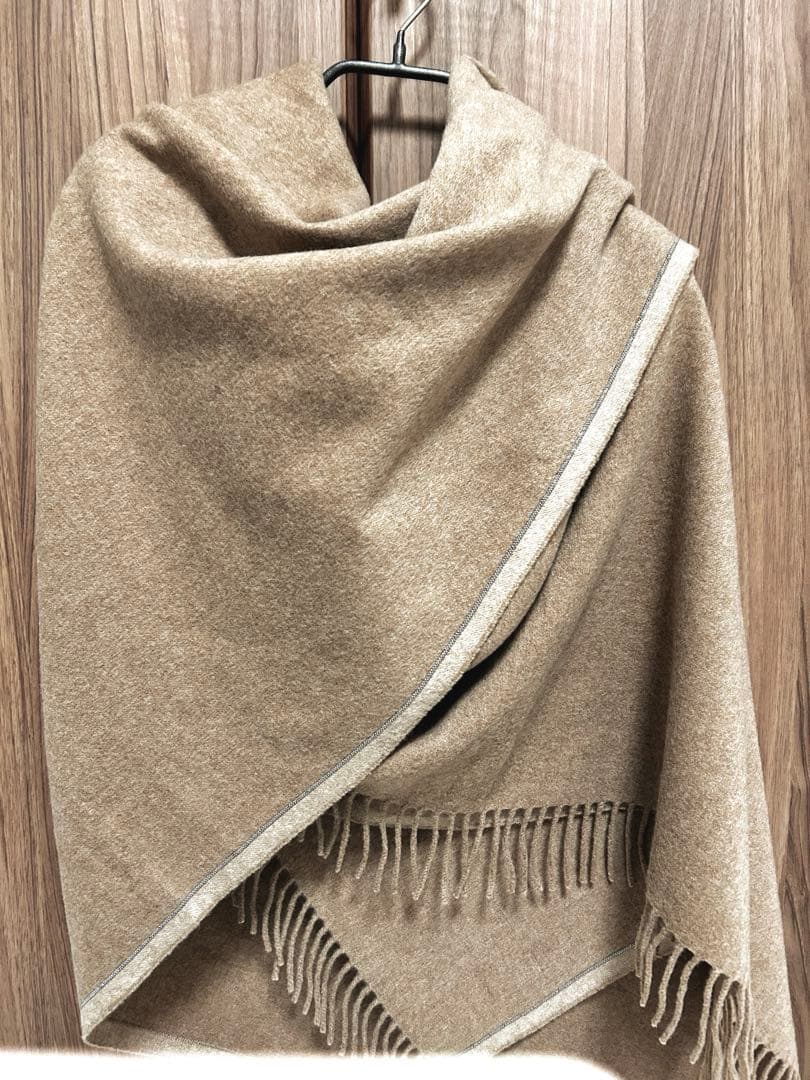 ブルネロクチネリ 高級カシミヤ 大判ストール ベージュ 美品