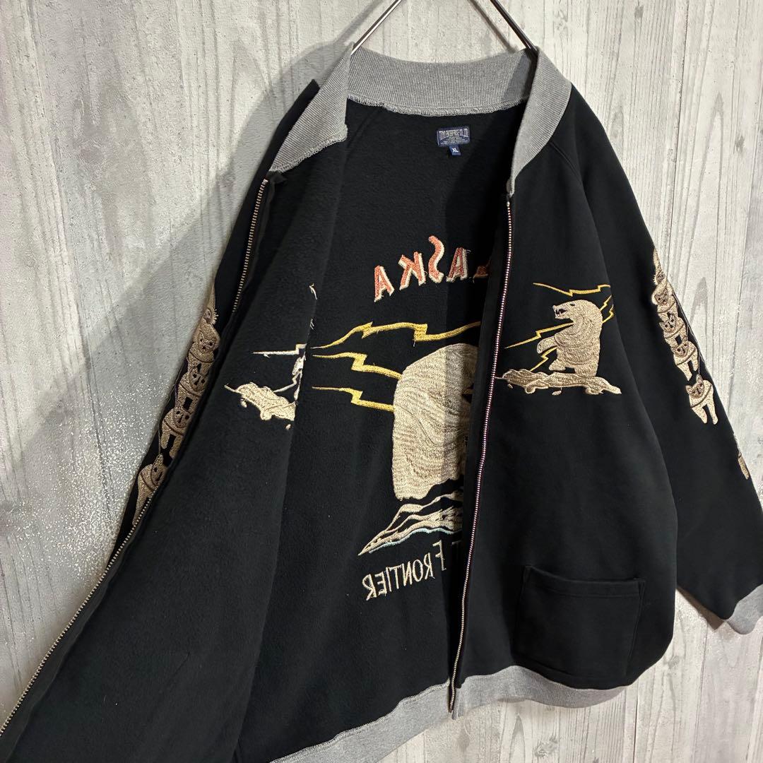 【入手困難】テーラー東洋　アラスカ刺繍　フルジップスウェット　XL