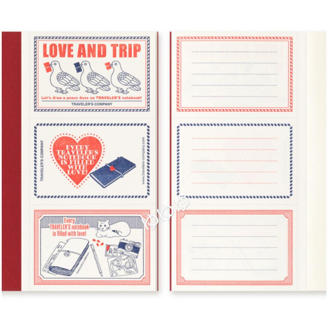 トラベラーズノート LOVE AND TRIP レギュラーサイズ レッド セット