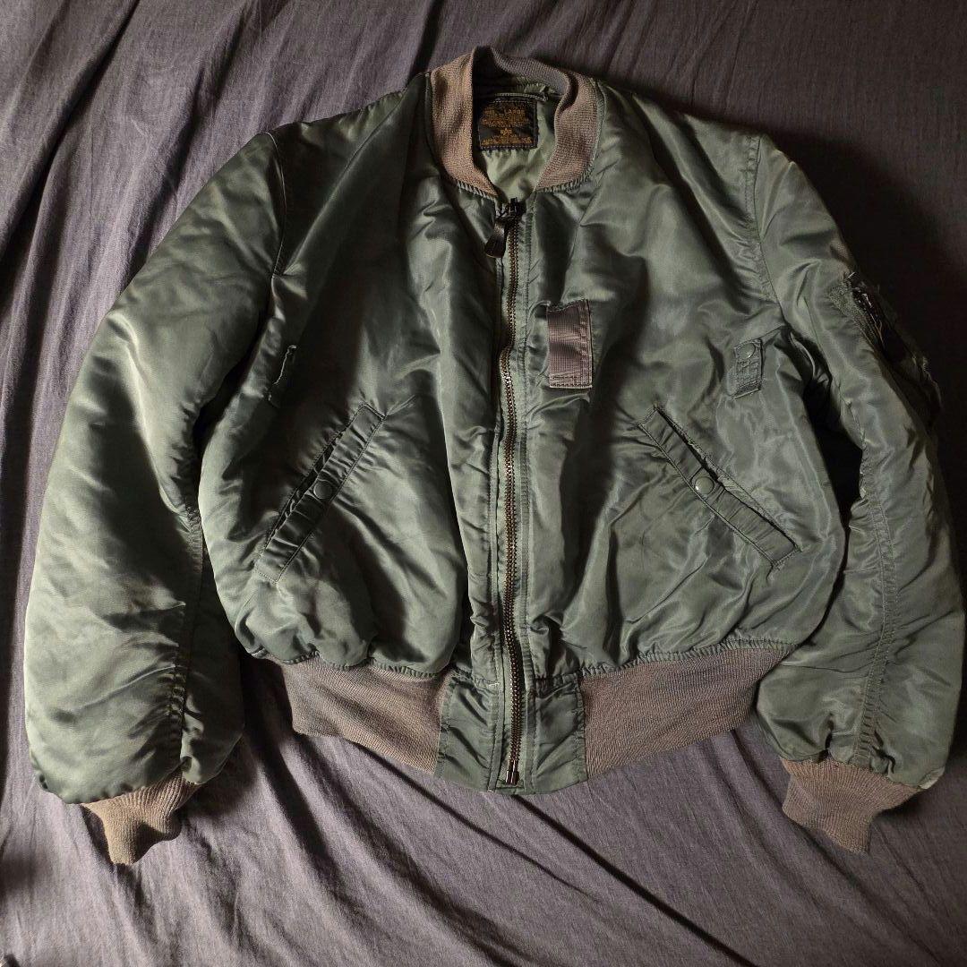 90s Alpha USA製 黒タグ　MA-1 Large