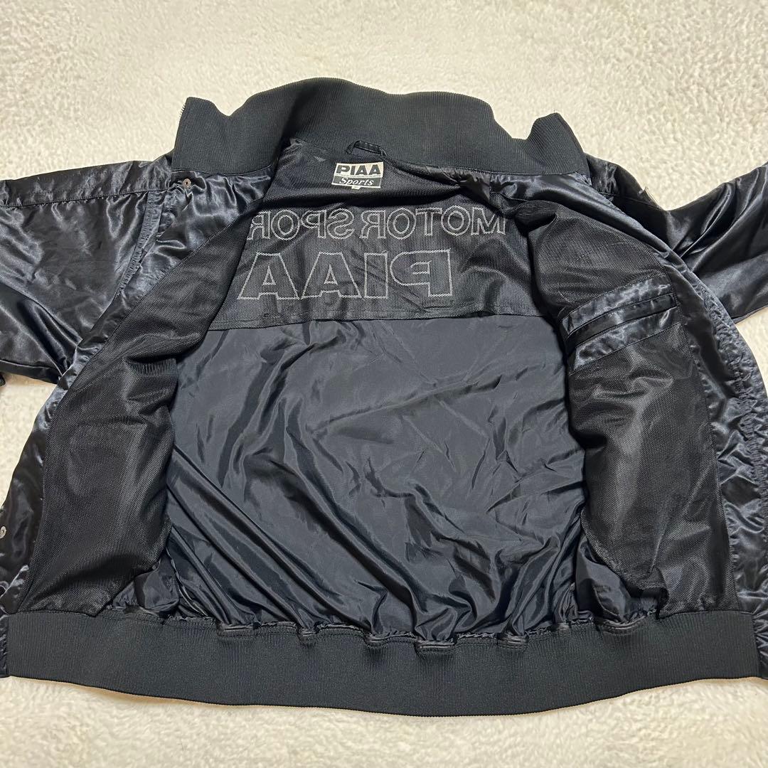 PIAA レーシング ジャケット ブルゾン 希少 黒 モータースポーツ フリー
