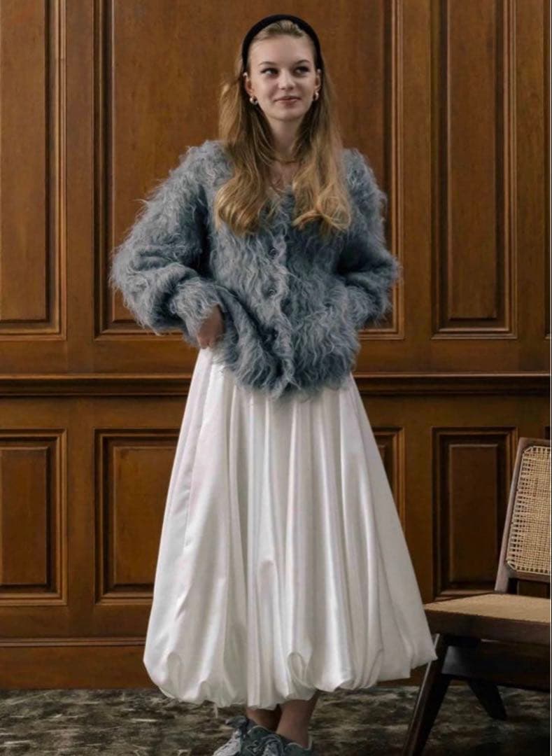 THE TOÉ bercy balloon skirt White Mサイズ