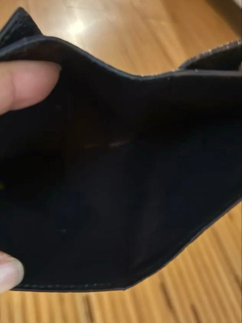美品　GUCCI GGパターン 二つ折り財布 ブラック
