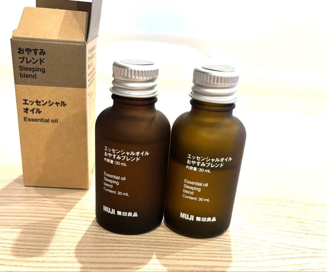 【新品＋残9割】MUJI おやすみブレンド エッセンシャルオイル　2本セット