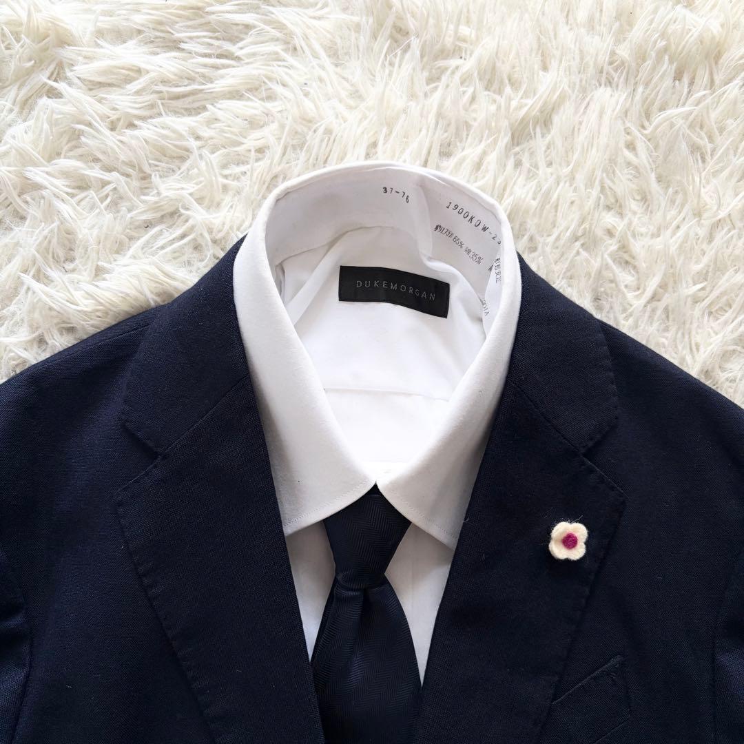 <美品>LARDINI 新ロゴ ネイビー カシミヤ100% ジャケット 46