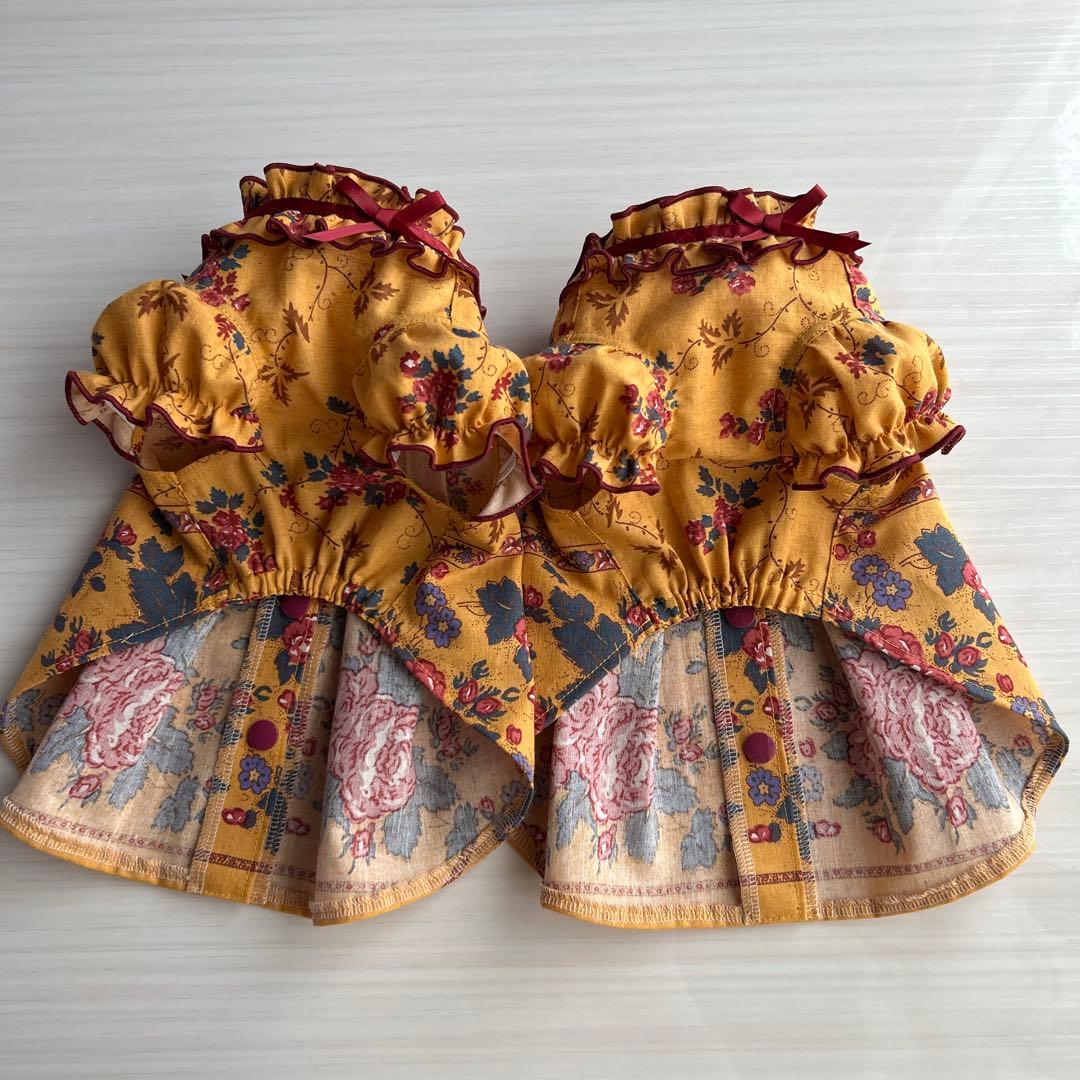 No.546•547 犬服ハンドメイド バックオープンワンピース2着