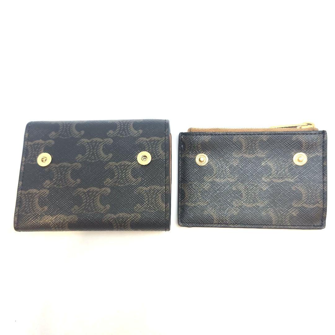 CELINE　セリーヌ　三つ折り財布　トリオンフ　黒 　ブラック