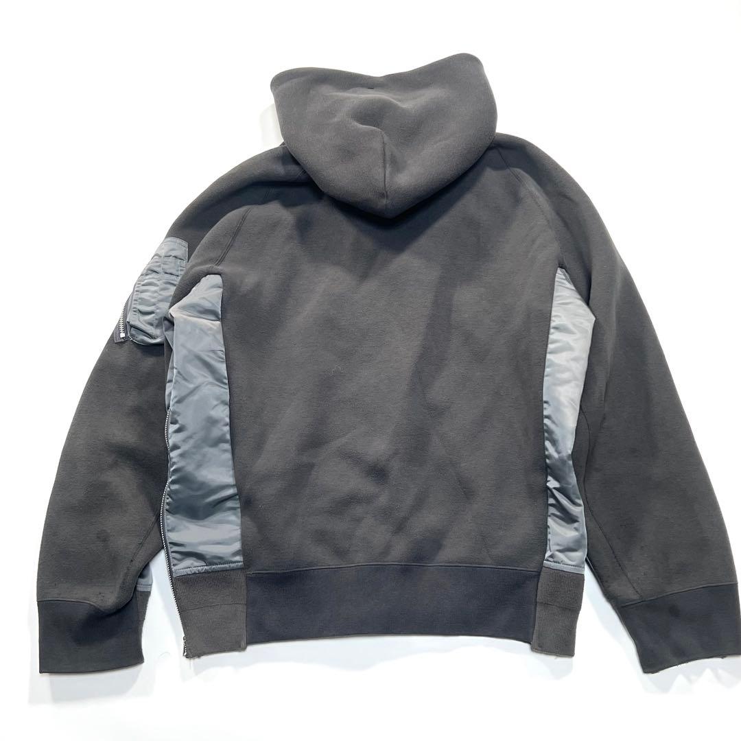 サカイ　sacai　スポンジスウェットブルゾン　23-03173M　グレー　3
