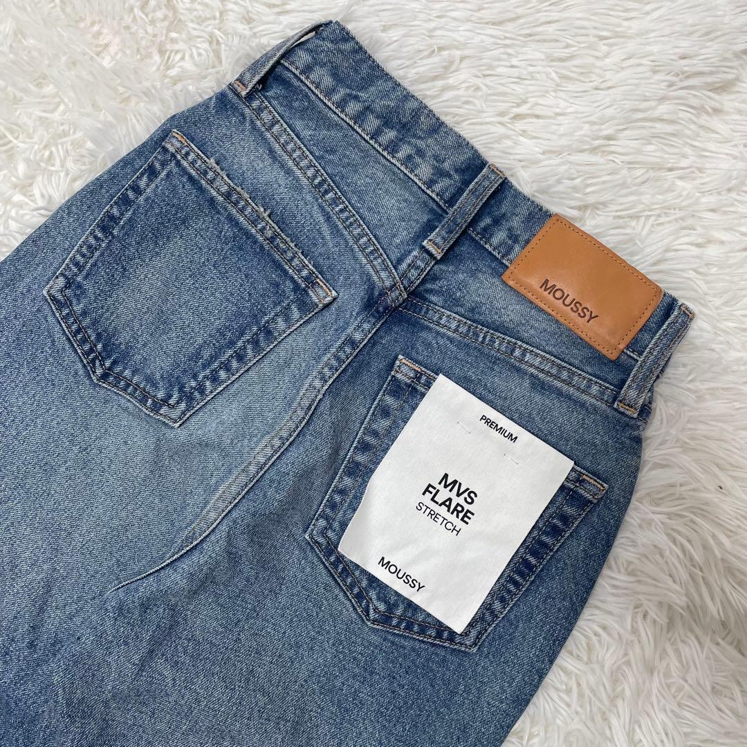 大人気！2026年MOUSSY MVS フレアデニム 新タグ ストレッチ素材