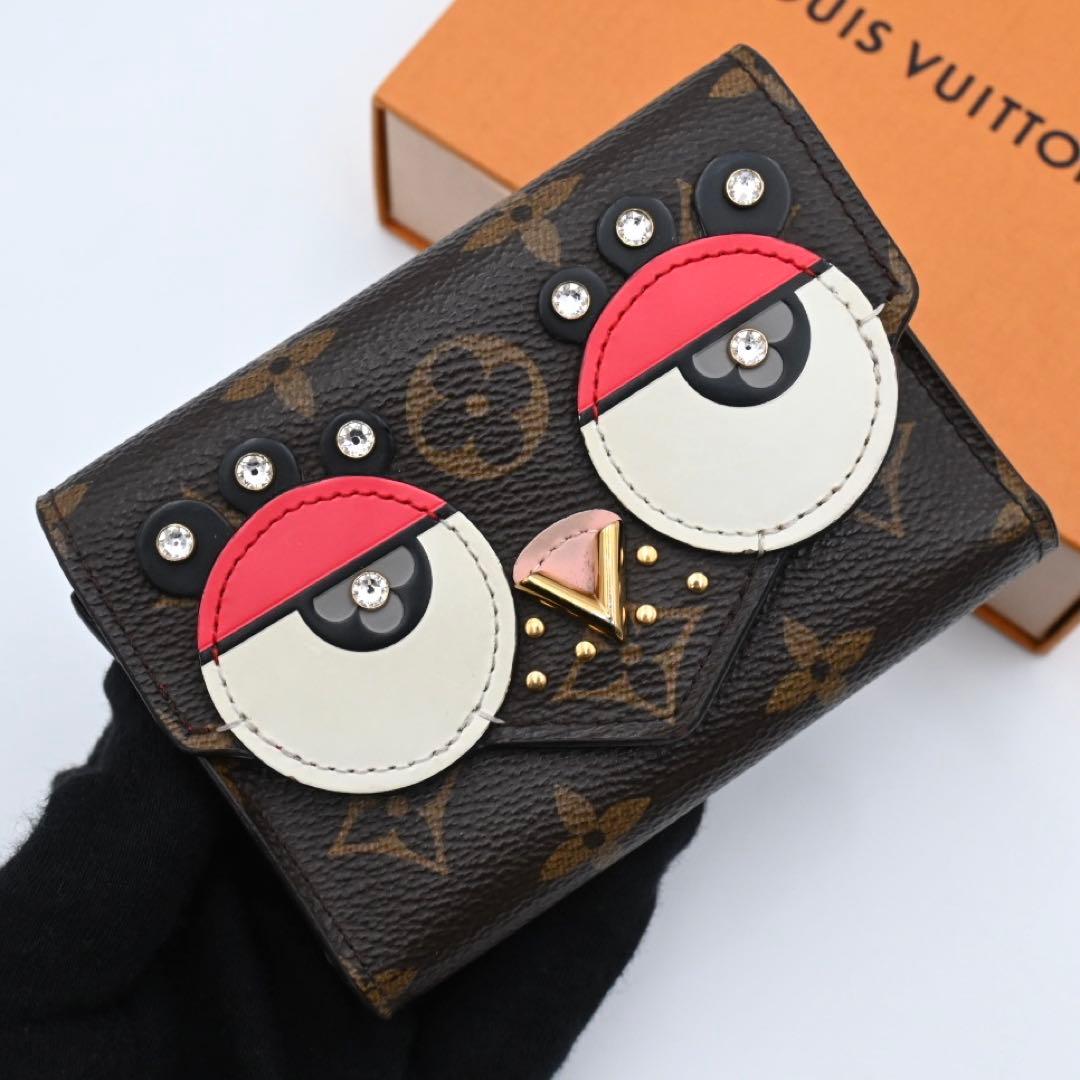 【美品】ルイヴィトン モノグラム ヴィクトリーヌ ラブリーバード 三つ折り財布