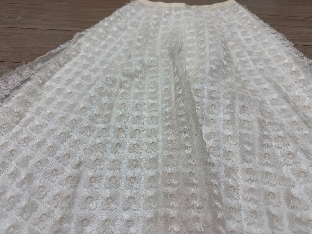 ANAYI フラワー刺繍 フレアスカート