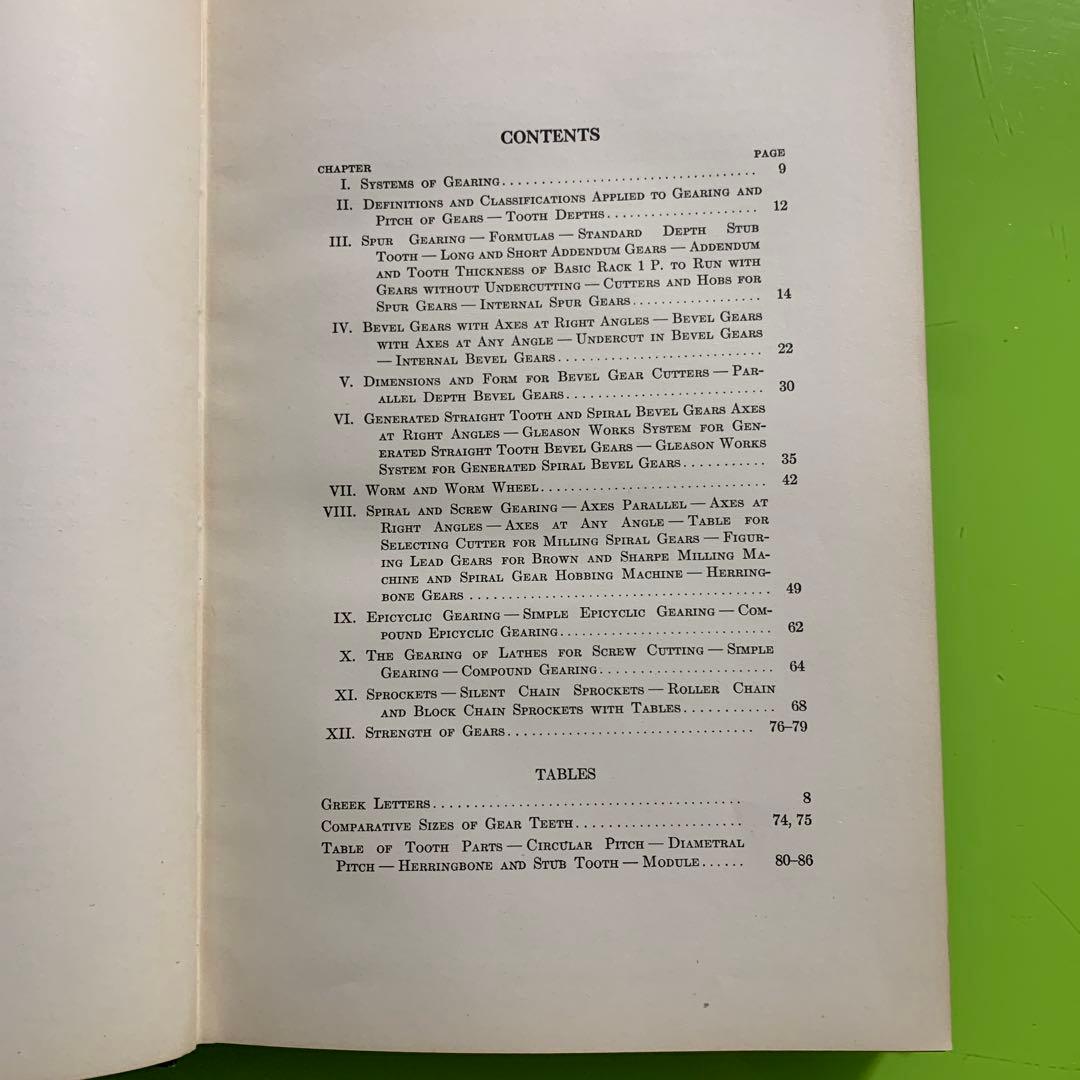 Formulas in Gearing 第11版 1933年