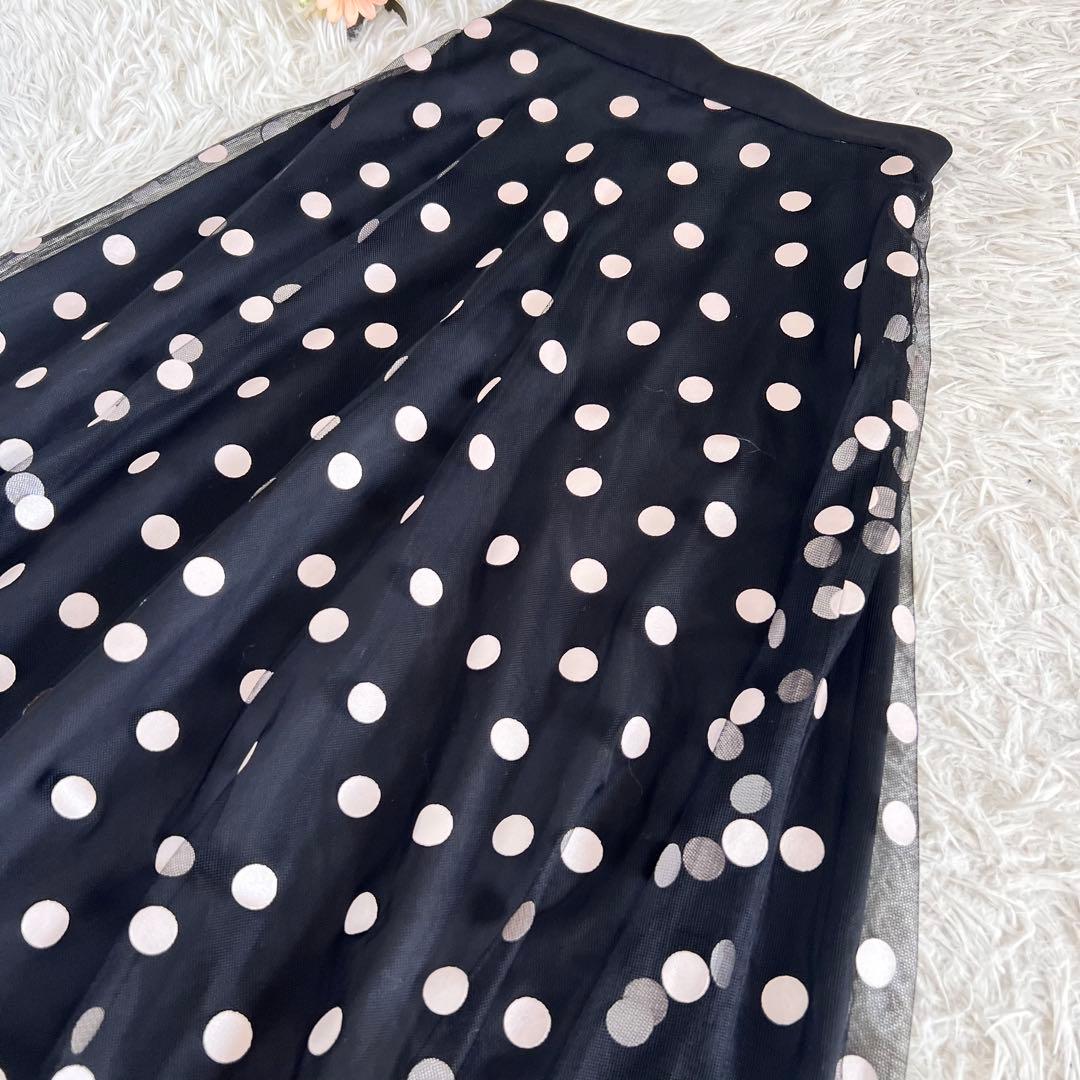 SHE TOKYO シートーキョー チュール ドット ロング スカート