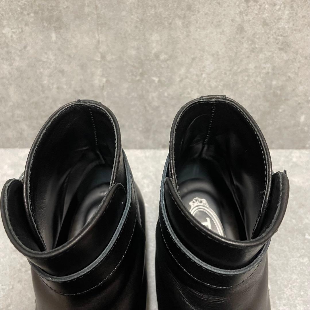 【美品】TOD'S トッズ ショートブーツ バックル レザー ブラック 35