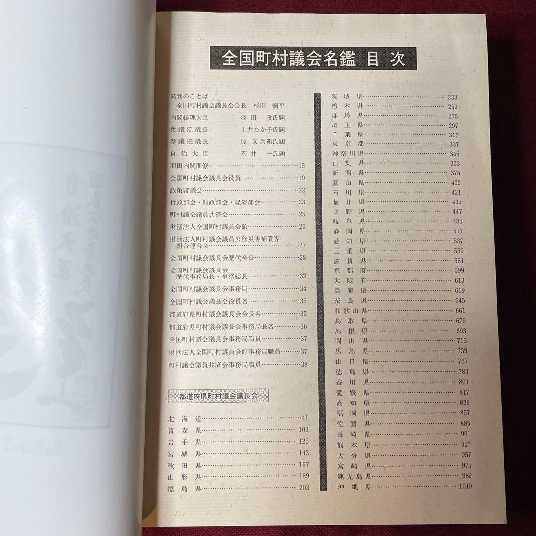 全国町村議会名鑑 平成6年