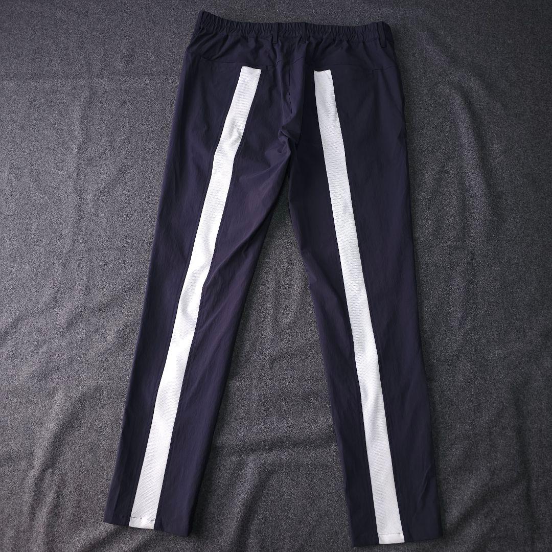 美品 ムータマリンゴルフ 春 ストレッチ素材ゴルフパンツ XL 7 ロゴネーム