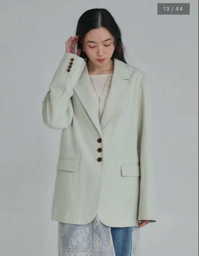 新品未使用　crewre コットンリネンシングルジャケット　サイズ3