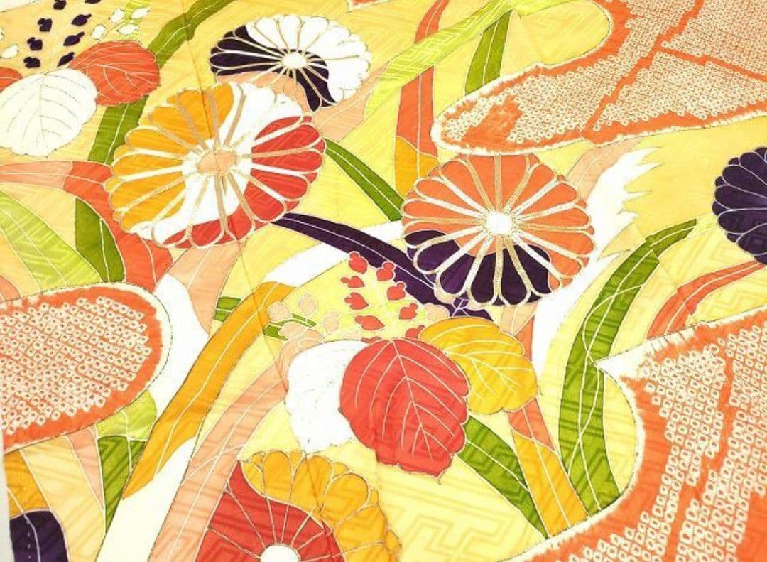 とどたん　豪華振袖 駒刺繍 絞り 渡橋霞花文 絹 逸品 成人式 パーティー
