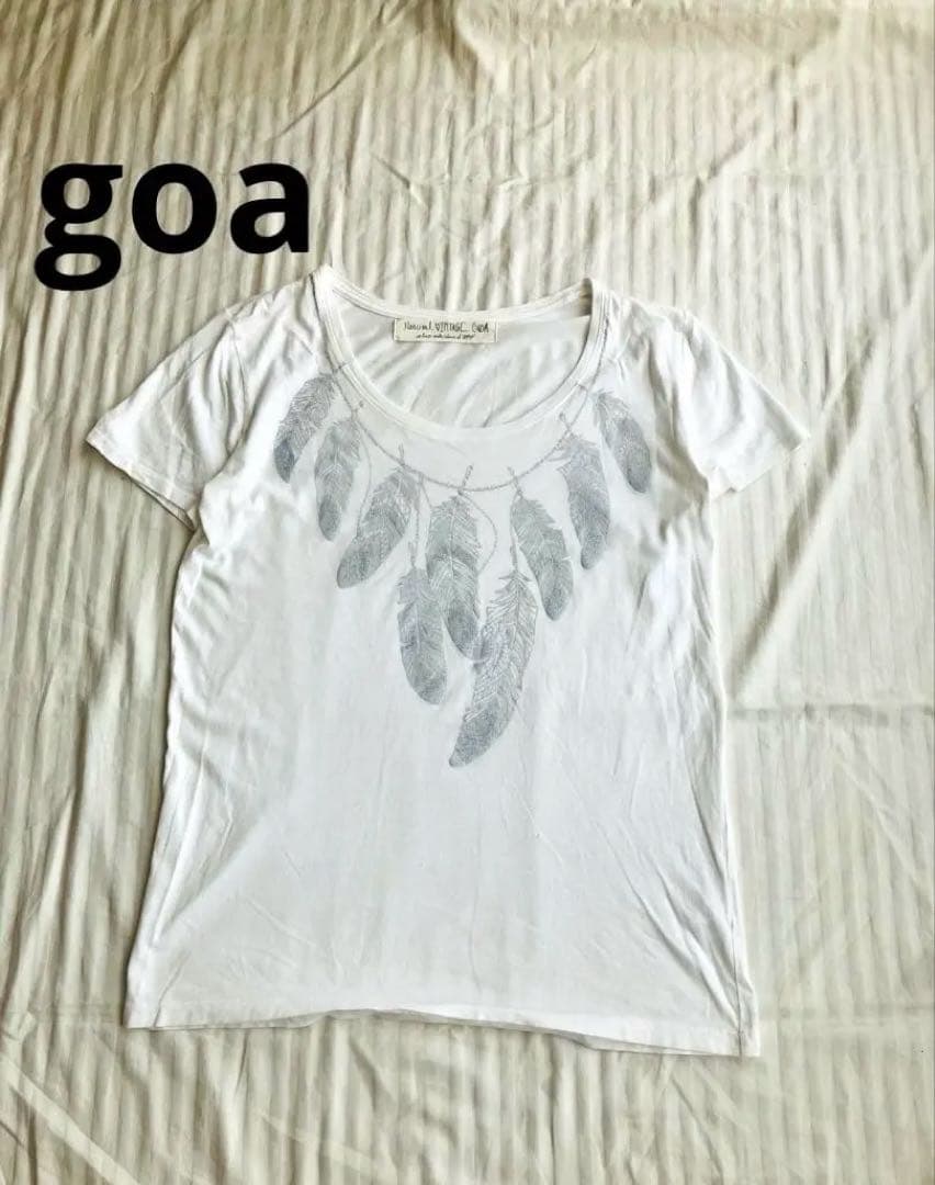 Natural Vintage Goa Tシャツ　フェザーネックレス　Y2K古着