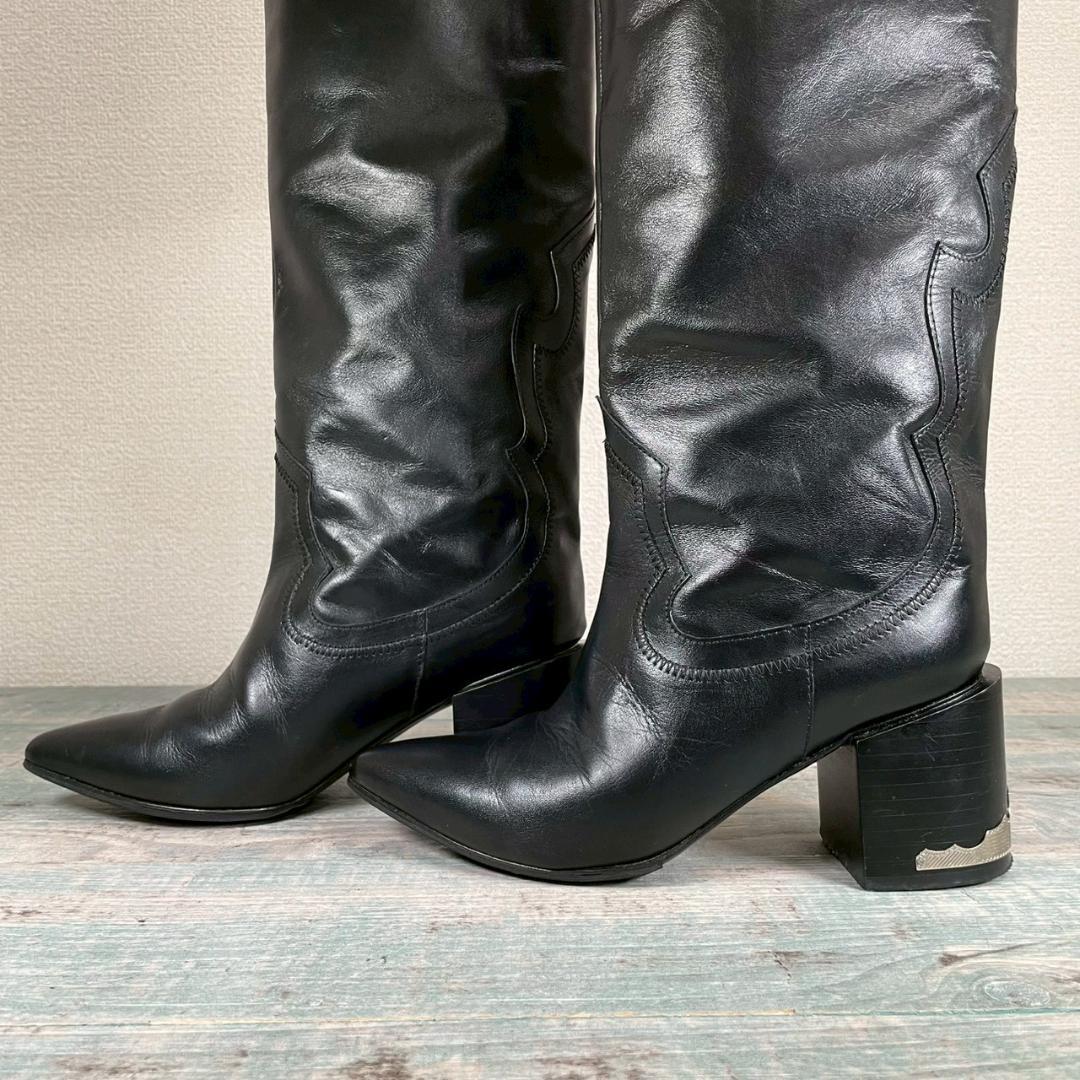 専用　美品 TOGA PULLA メタルヒール ロングブーツ 37