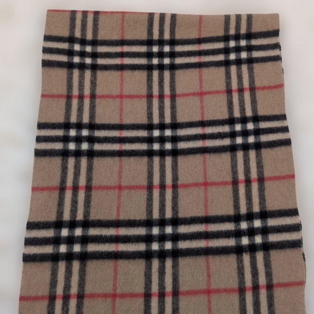 美品　BURBERRY ノバチェック カシミヤ100% マフラー ベージュ
