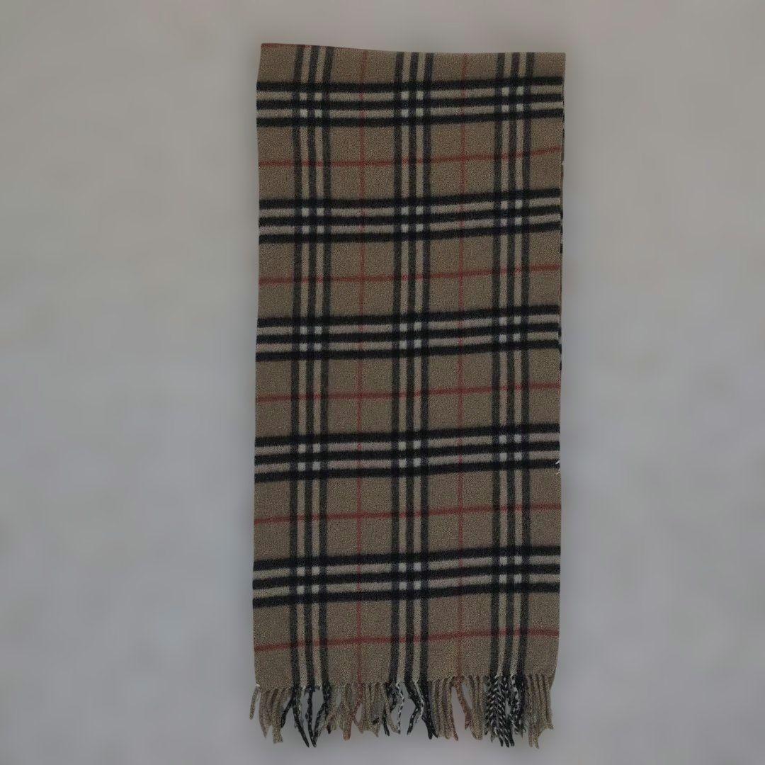 美品　BURBERRY ノバチェック カシミヤ100% マフラー ベージュ