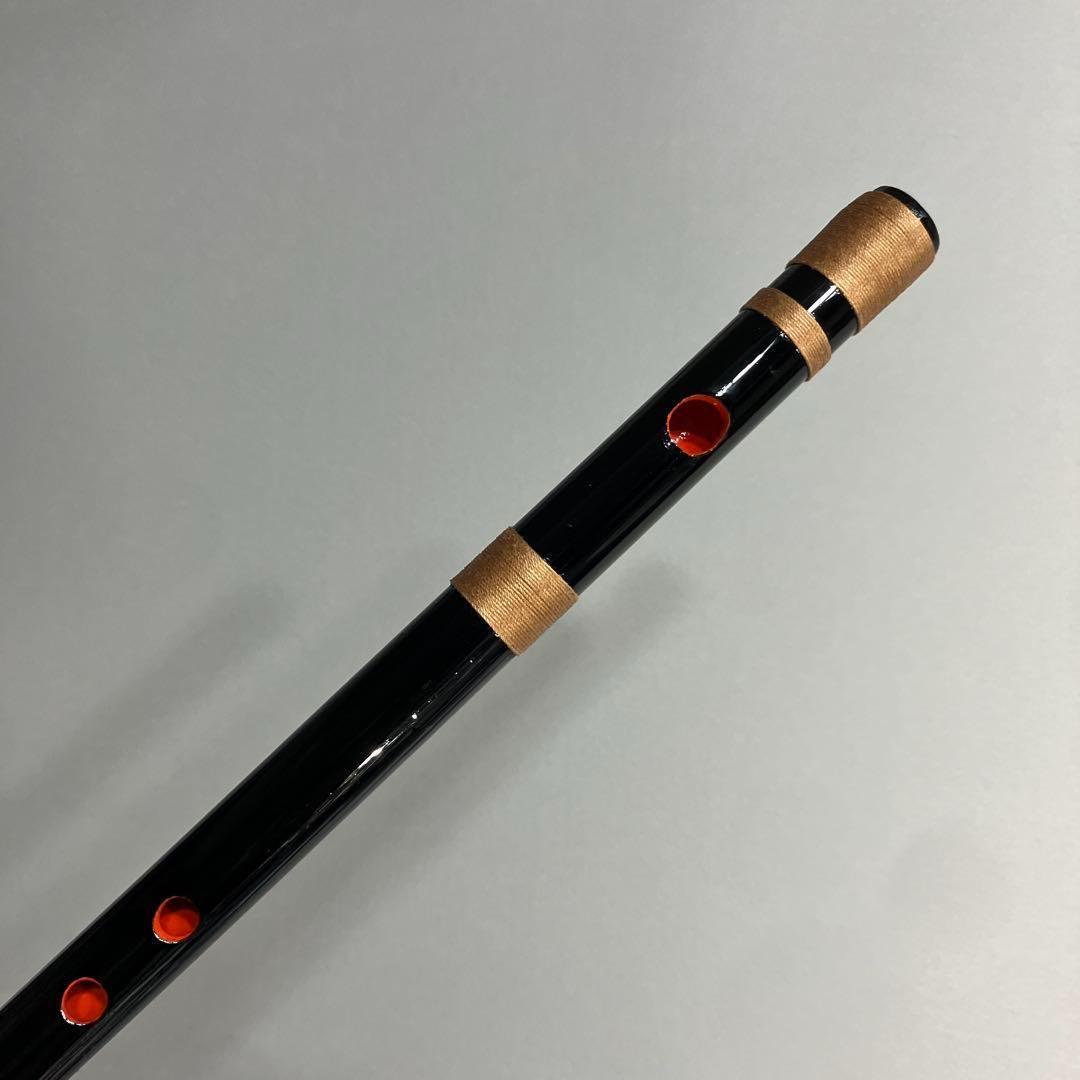 篠笛七本調子 B菅　ドレミ調　MR7-90 天地糸巻西洋音階 竹笛 和楽器 黒塗