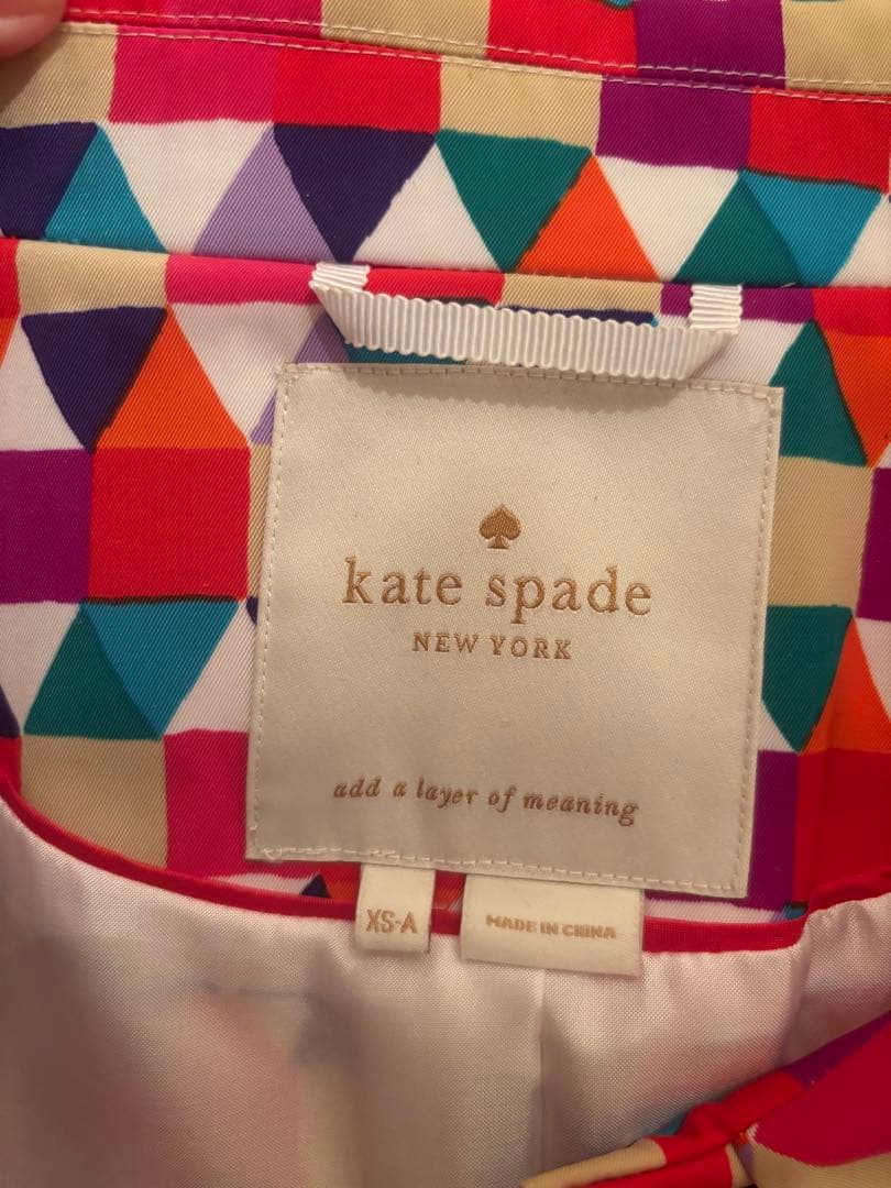 kate spade NEW YORK ジオメトリックステンカラーコート