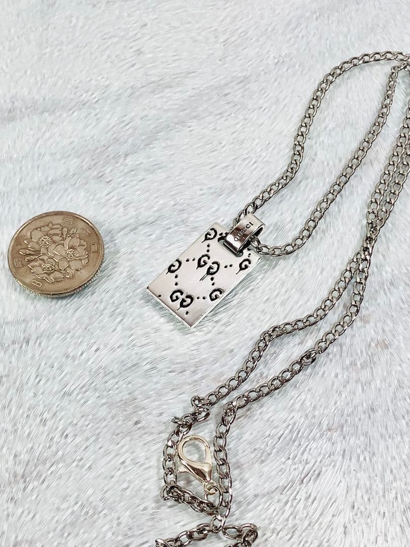 【トップのみ】GUCCI ネックレス トップ925＋社外喜平チェーン 男女兼用