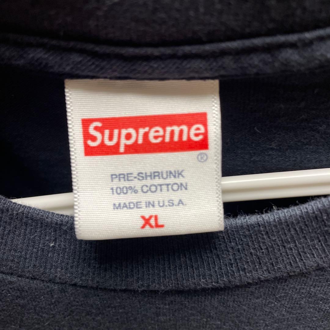 Supreme ネイビー Tシャツ XL 美品