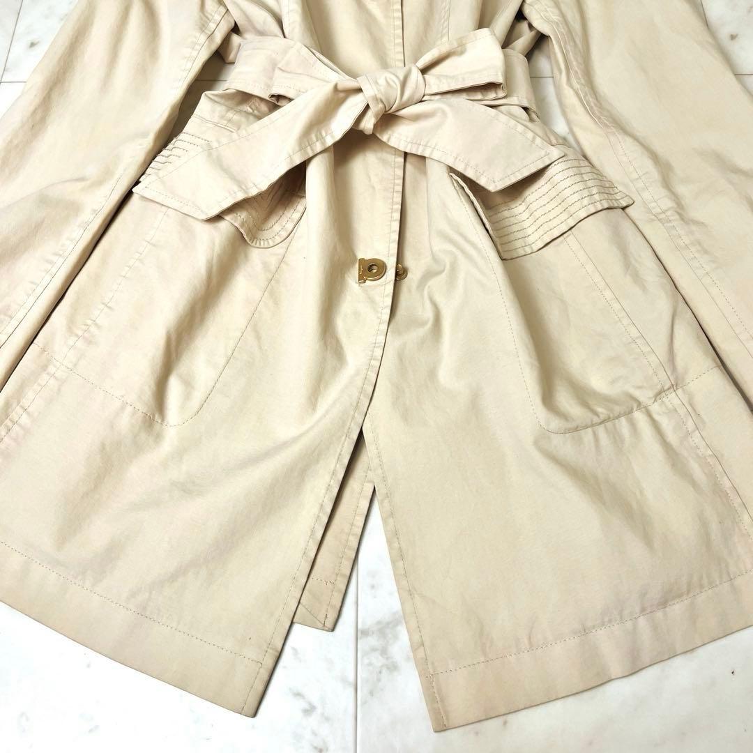 専用【美品】フェラガモ 希少 ガンチーニ ステンカラーコート 金具 ベージュXL