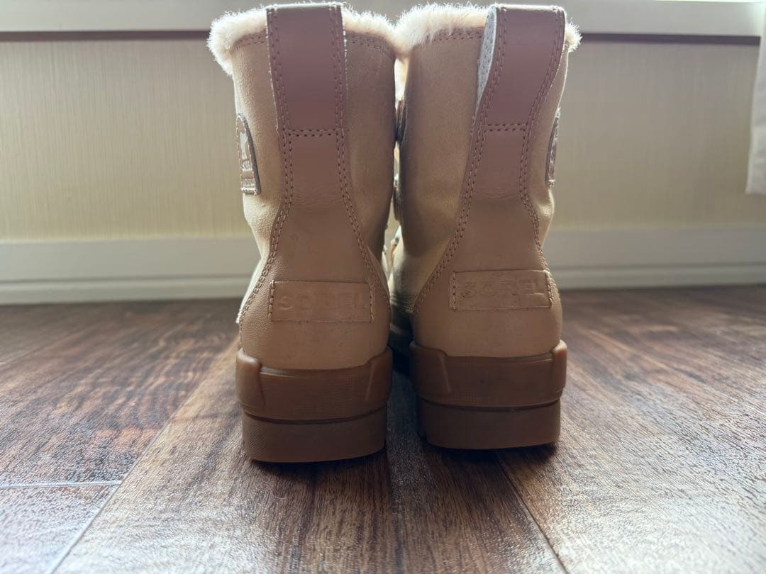 SOREL ソレル 防水ブーツ 23cm レディース ボア付 ベージュ 冬用