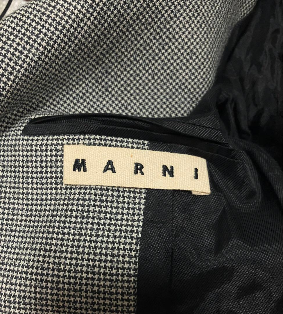 【送料無料】MARNI（マルニ）の千鳥柄テーラードジャケット　46サイズ