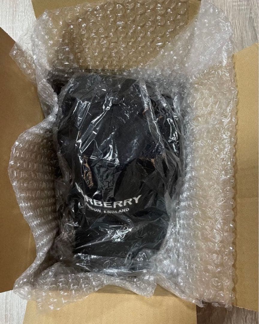 【人気】BURBERRY ブラック キャップ Lサイズ