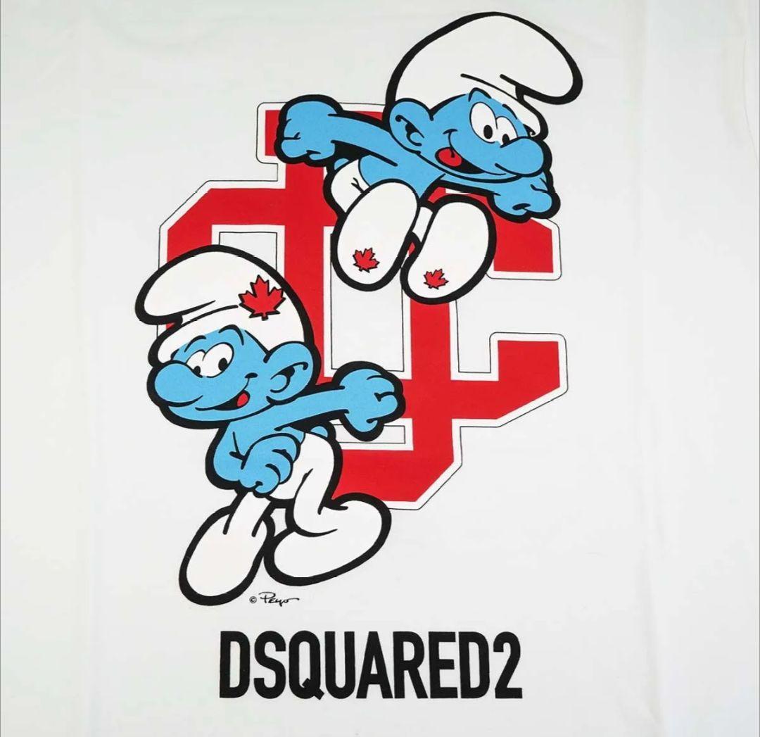 t*7様 イタリア製‼️DSQUARED2 スマーフコラボTシャツ ディースクエ