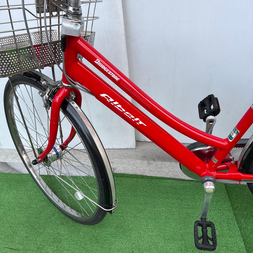 ブリヂストン アルベルト自転車 26インチ 内3速 オートライト レッド