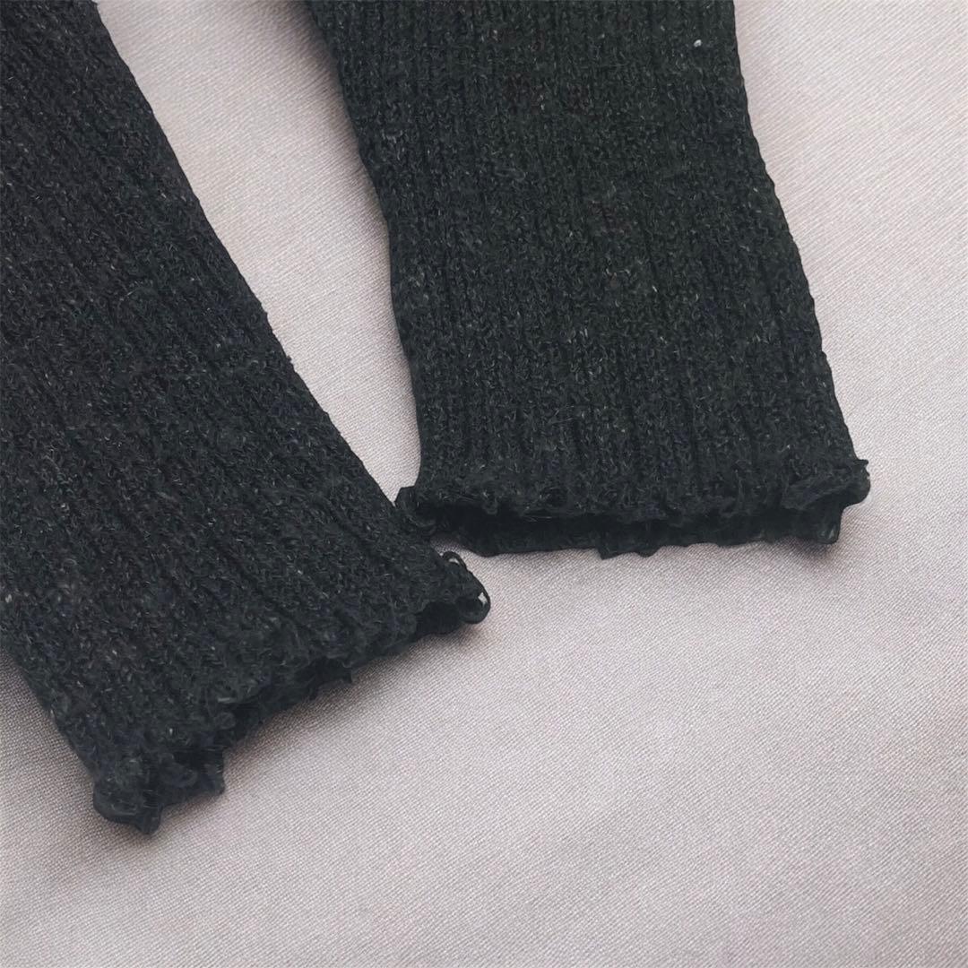 トップス louren melange knit cardigan black