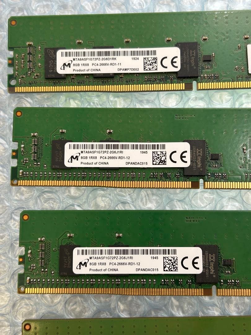 Micron DDR4-2666 ECC Registered 8GB×5枚
