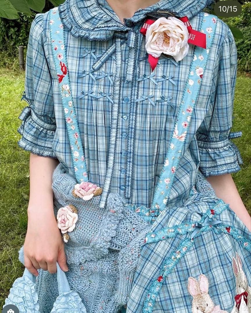 ピンクハウス 薔薇 うさぎ 74,800円 吊り スカート 2025年フェア商品