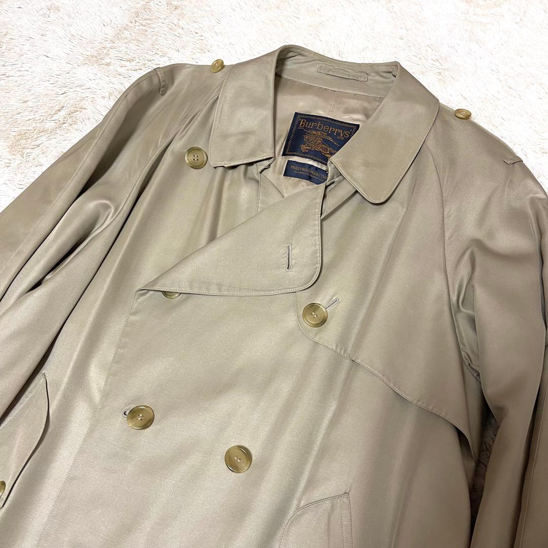 ●Burberry’s・バーバリーズシルク100%ステンカラーコート●L〜XL