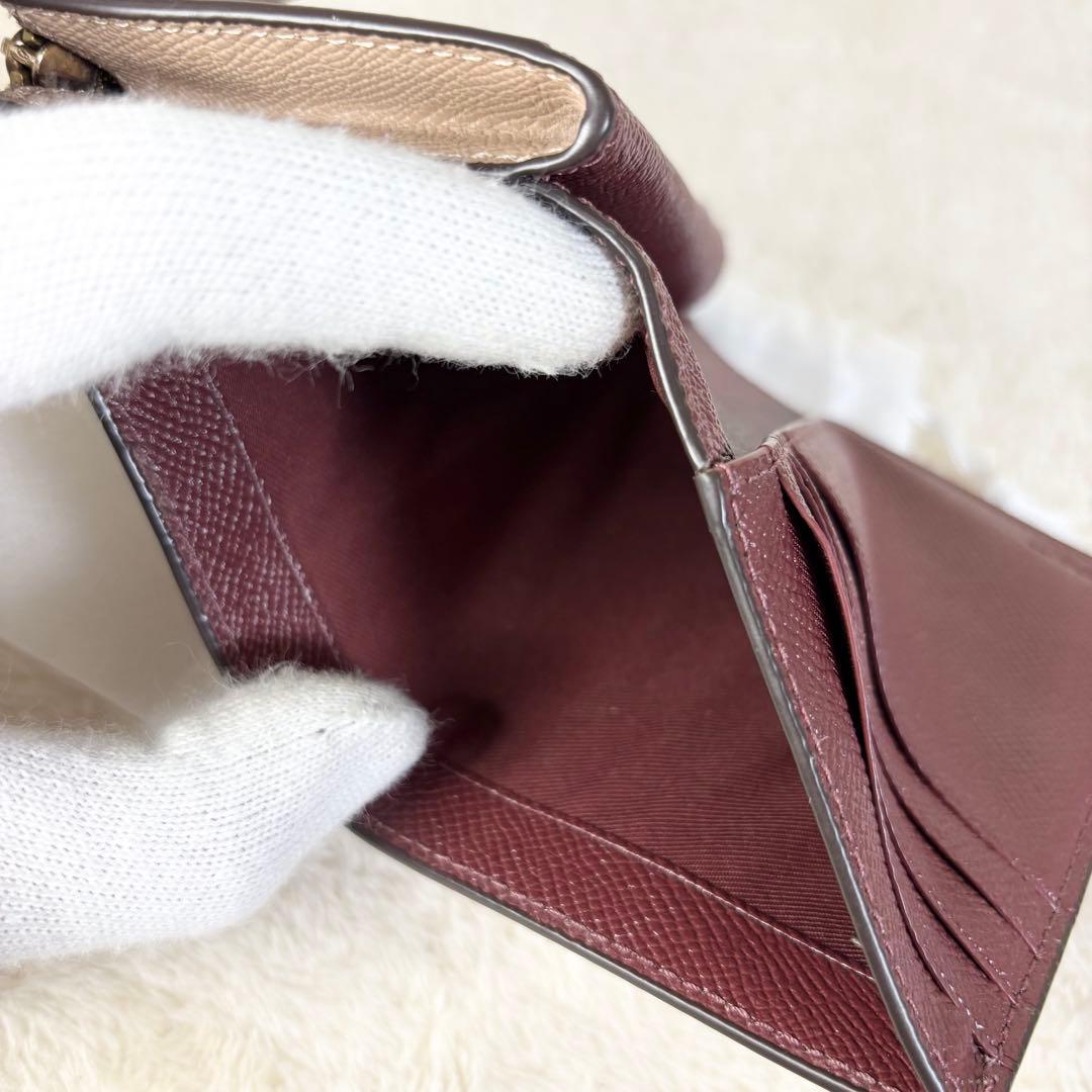 【COACH】コーチ 6390 美品 袋付き 折り財布 ミディアムウォレット
