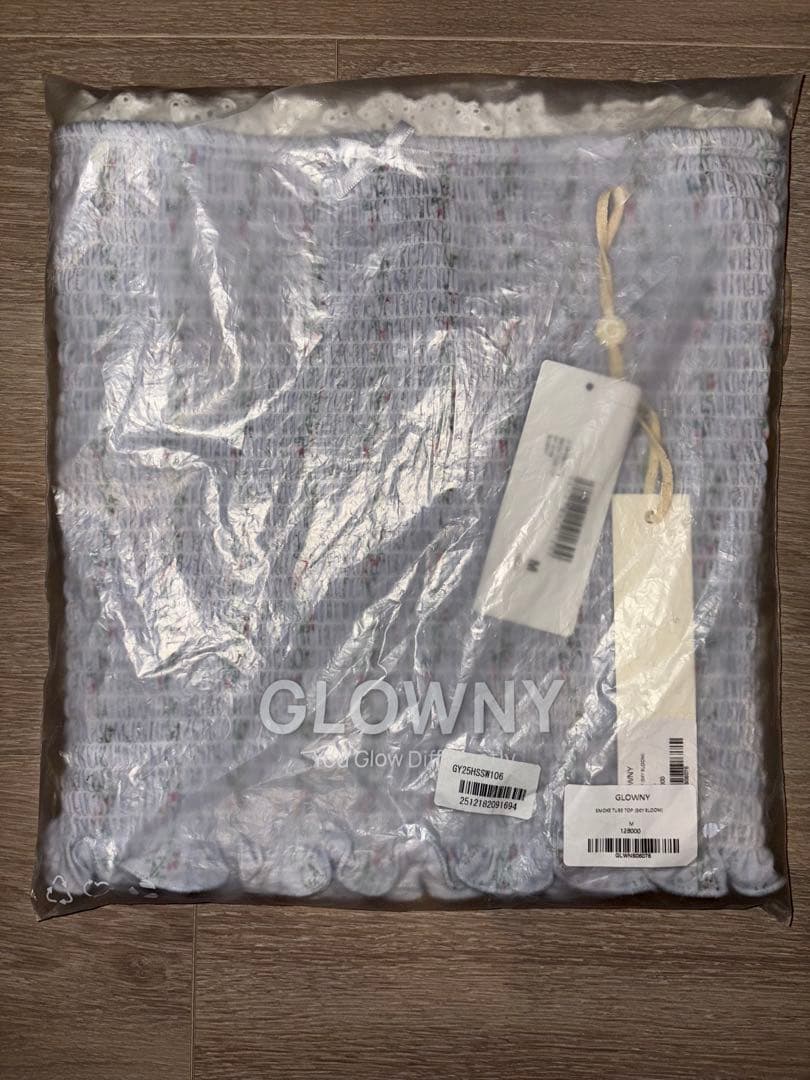 最終値下完売品　GLOWNY SMOKE TUBE TOP ライトブルー