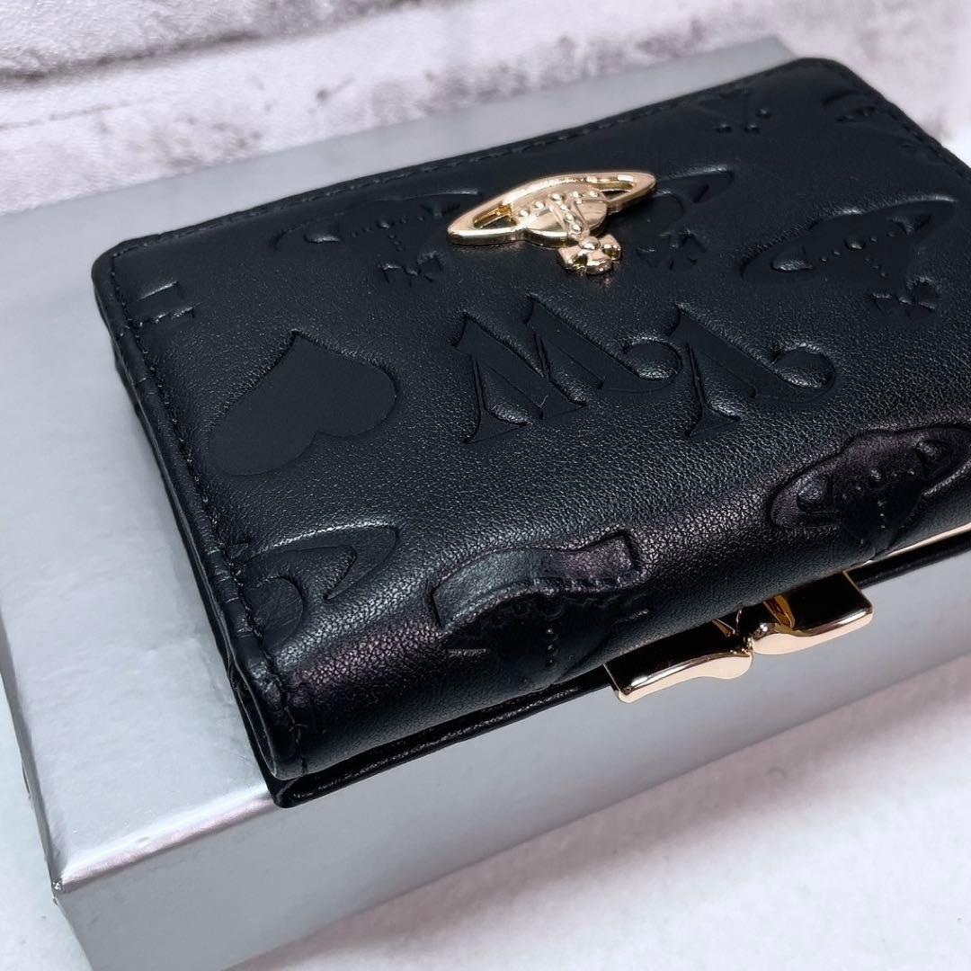 【ショッパー付き】Vivienne Westwood 三つ折財布ブラック　マット