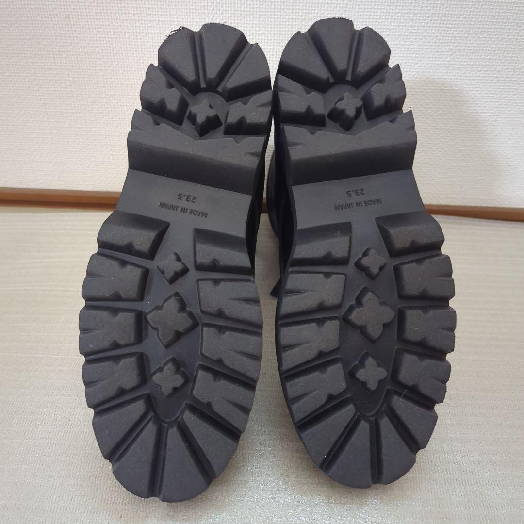 卑弥呼　レザー黒ブーツ　ジッパー付き　レディース