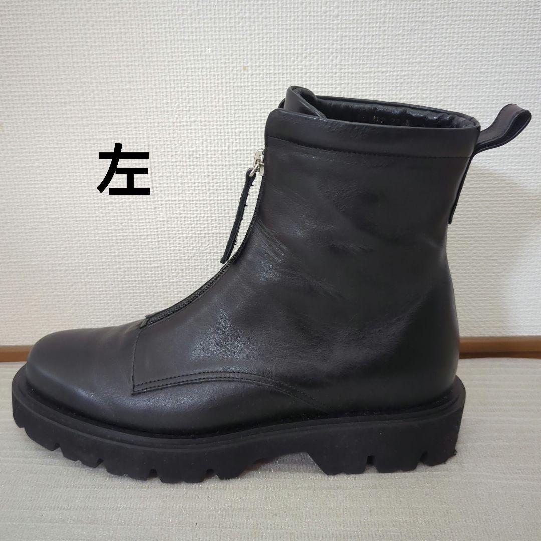 卑弥呼　レザー黒ブーツ　ジッパー付き　レディース